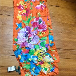 Lauren Ralph Lauren Floral Orange Scarf